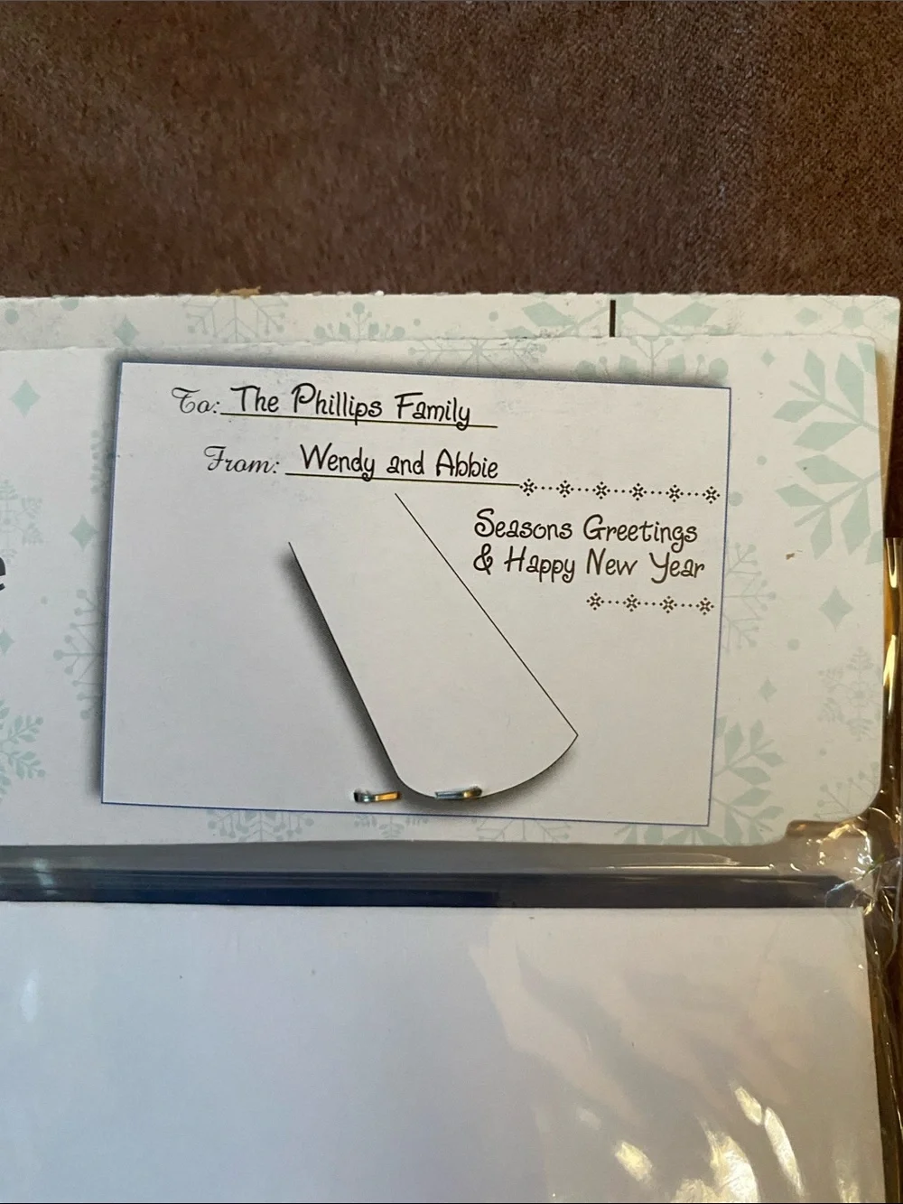 Greeting Card + Picture Frame Set - Navy Holiday Tree Design